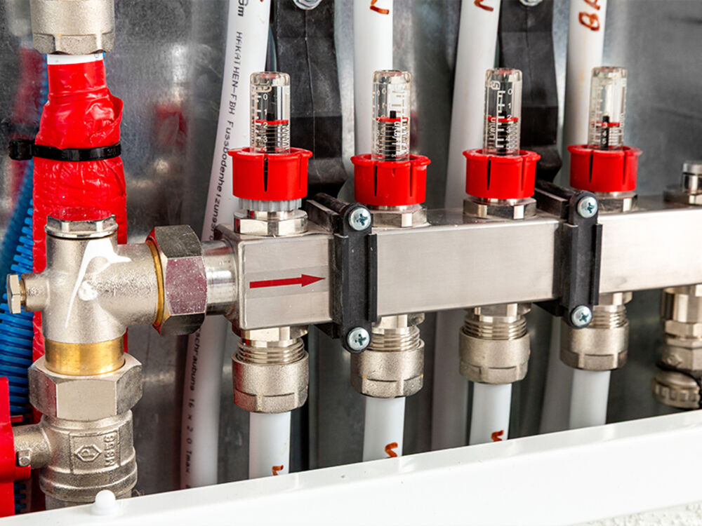 Dank TopMeter-Plus-Abgleichventilen lassen sich die Heizkreise leicht und exakt einstellen.